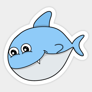 A Cute Shark Sticker